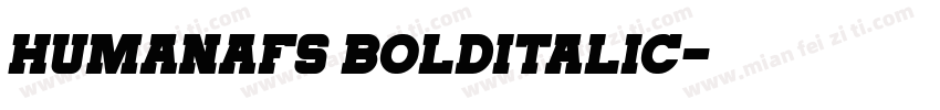 HumanaFS BoldItalic字体转换